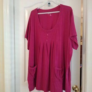 Berry Colored Tunic with Pockets